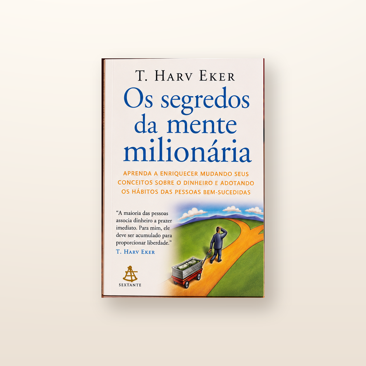 Livro Os Segredos da Mente Milionária em estúdio claro