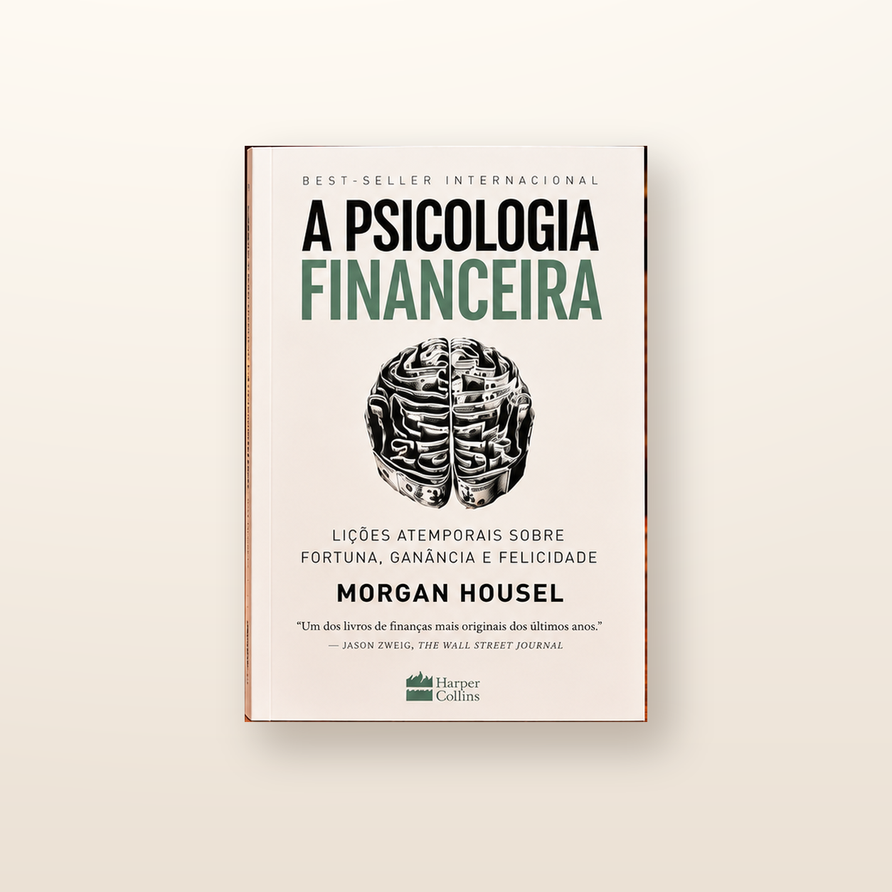 Livro A Psicologia Financeira em estúdio claro